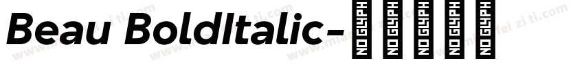 Beau BoldItalic字体转换